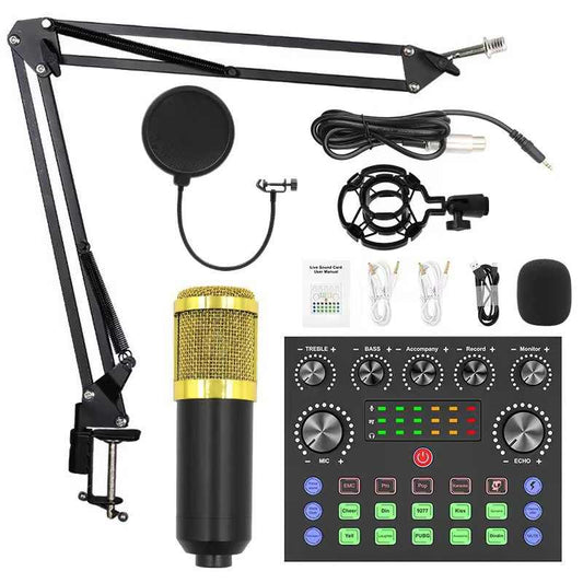 Kit De Micrófono De Condensador BM 800 Con Tarjeta De Sonido V8S